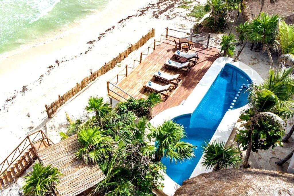 Luxury 5-Br Beachfront Home In Tulum Casa Sofia Gato Exterior photo